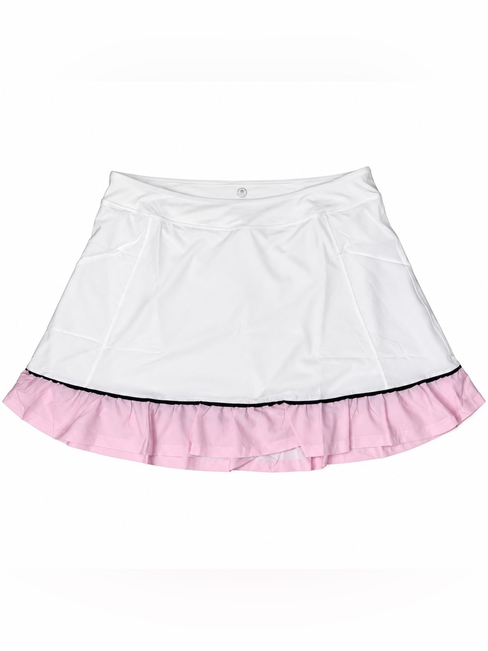 NWT Addison Bay White Pink Ruffle Active Skort Tennis Golf Size 1X